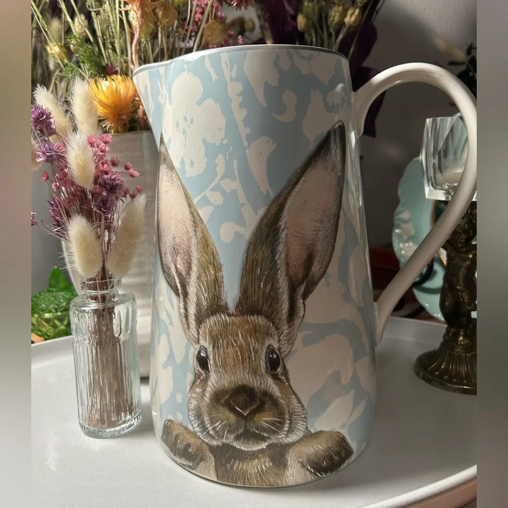 Williams Sonoma *RETIRED* Damask Bunny pitcher